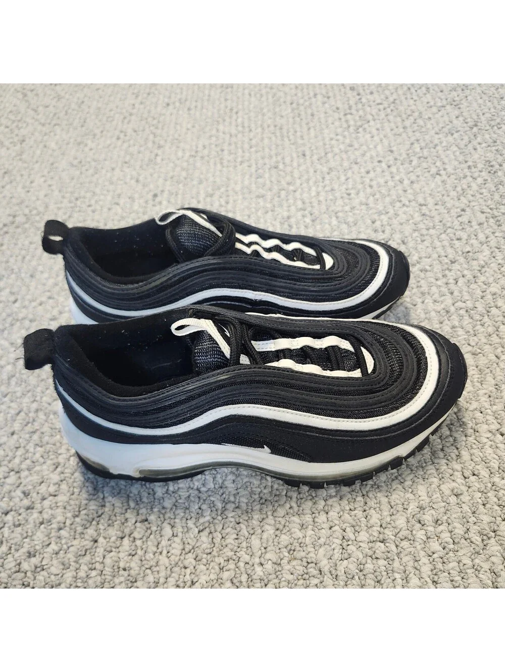 Nike Air Max 97 Youth Black and White Sneakers Size 5Y